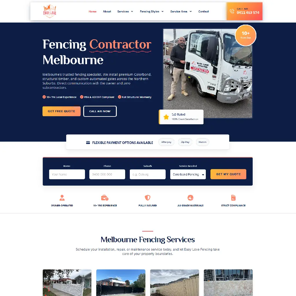 Fencing & Construction Website